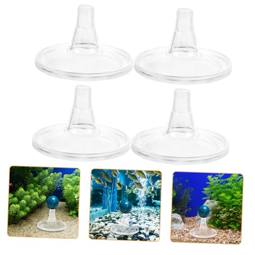 EXHUMKY 4 Stück Kristallkugelhalter Aquarien Kugelförmig Luft Panzer Aquarium- Fischbällchen Kugelhalteranzeige Sprudler Blase Schüsseln Brunnen Tank Kleiner Kugelständer PVC von EXHUMKY