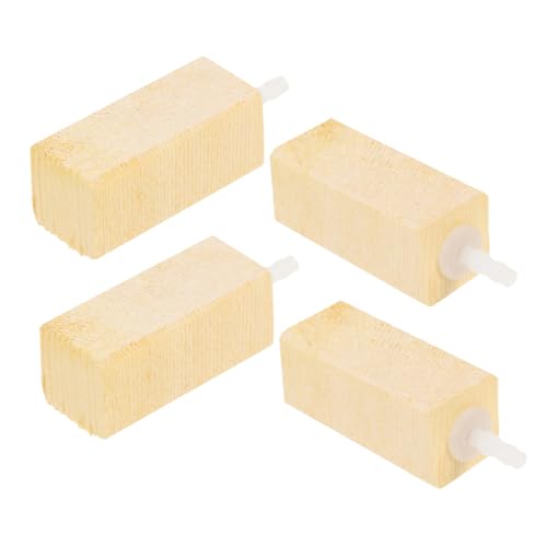 EXHUMKY 4 Stück Separator Blase Holz Luftdiffusor Blasenmaschine Aquarium Luftpumpe Luftstein Wartung Aquarium Fisch Bubbler Blasenmacher Werkzeug Luftstein Blasen Skimmer Reinigung Holz von EXHUMKY