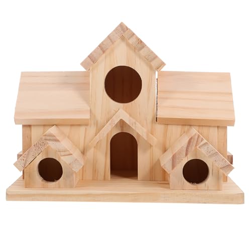 EXHUMKY Vogelhaus-bausatz Aus Holz Vogelnistkasten Für Draußen Kolibri- Gartendeko Gartendeko Vogelhaus von EXHUMKY