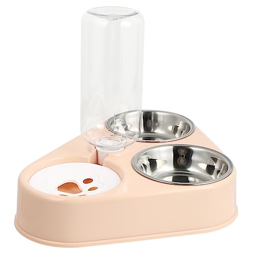 EXHUMKY Automatischer Pet-Wasser-Dispenser-Flaschen-Feeder Mit 2 Lebensmittelschalen Für Katzen-kleinhund von EXHUMKY