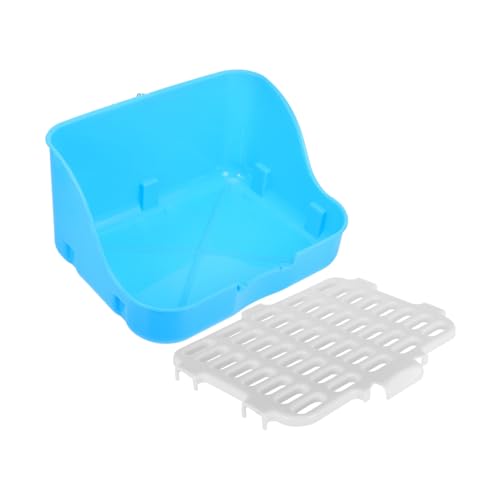 EXHUMKY Box Kaninchen Töpfchen Toilettentrainer Toilette Für Haustierkäfig Toilette Für Hamster Kaninchentraining Töpfchen Haustiertoilette Für Käfig Hasentraining Töpfchen Käfigzubehör von EXHUMKY