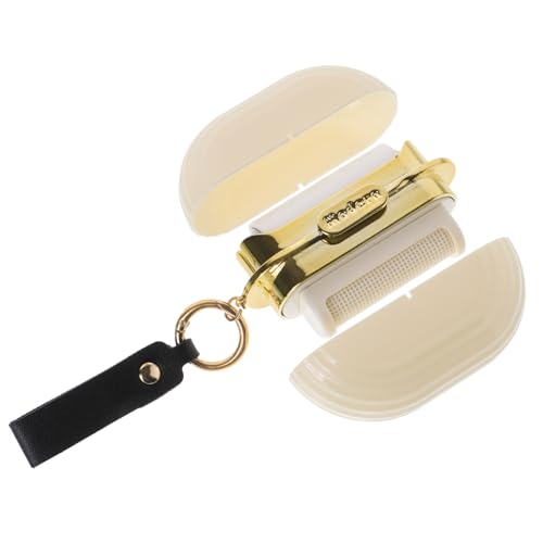 EXHUMKY Haarentfernungsgerät Fänger Tierhaarentferner Haare Klebrig Pinselpicker Outdoor-Besen Hundehaarentferner Für Kleidung Tragbare Fusselrolle Wiederverwendbarer Fusselroller Pp Beige von EXHUMKY