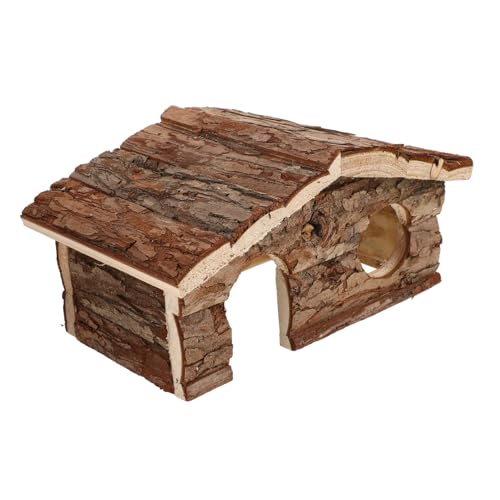 EXHUMKY Hamster Unterschlupfkäfig, Holz Hamsterhütten, Holz Hamster Verstecke, Holzhütten, Kabinenspielzeug, Hamster Versteckplattformen, Kleintierbedarf, Holz Hamster Verstecke, von EXHUMKY