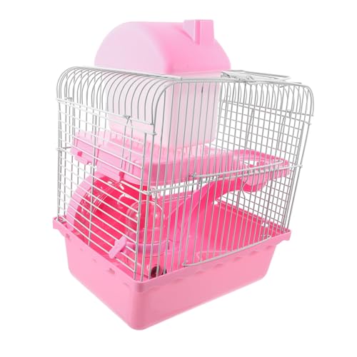 EXHUMKY Hamsterkäfig drinnen Tierkäfig Rattenkäfige Nagetier doppelt Stall Haustier Hamster hängendes Nest Hamsteraktivitätszentrum Hamsterbettwäsche Mehrkammer-Hamsterhaus Eisendraht Rosa EXHUMKY Hamsterkäfig drinnen Tierkäfig Rattenkäfige Nagetier doppelt Stall Haustier Hamster hängendes Nest Hamsteraktivitätszentrum Hamsterbettwäsche Mehrkammer-Hamsterhaus Eisendraht Rosa von EXHUMKY