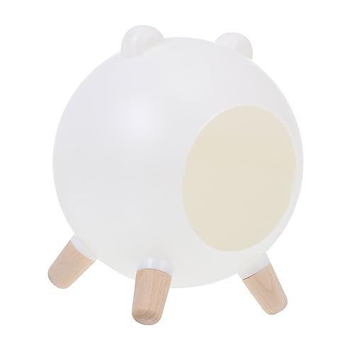 EXHUMKY Hamsternest Room Decoration raumdeko Guinea Pig Hiding House Hedgehog Hideout Creative Shape House Käfig Hamsterversteck Hängematte Hamsterhaus Hamsterzubehör Abs Weiß von EXHUMKY