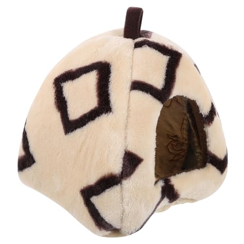 EXHUMKY Hamsternest hamsterbett Hamster hamsterzubehör für Hamster petbett Babytor Futterspender Käfig Huhn Hund Chinchilla-Accessoire Warmes Hamsterversteck Baumwolle von EXHUMKY