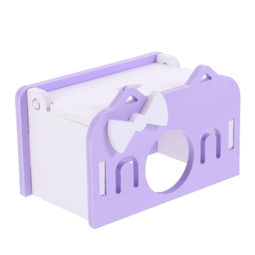 EXHUMKY Hamsterversteck Hamster hamsterspielzeug Hamster Schlafhaus Hamster Spielhaus hamsterkäfig klein Frettchen entzückendes Rattenversteck Käfig Hamsterhaus PVC Violet von EXHUMKY