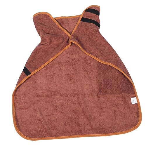 EXHUMKY Haustier-Bademantel aus Polyester Zwinger Hundedecke Bedeckt kleine Rassen Hund Badetuch Dackel hundepflege hundehandtuch Badebekleidung für Hunde Badetuch für Hund Coffee von EXHUMKY