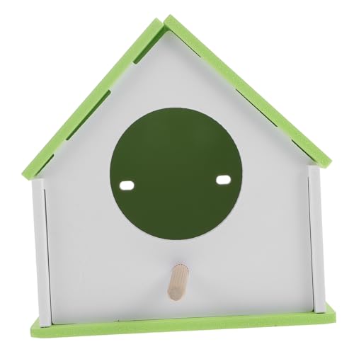 EXHUMKY Haustier Vogelnest Papageiennest Vogelhaus Vogel- Taube Vogelkabine Vogelhäuser Vogelfütterer Meise Bird House vogelkäfig vogeltränke käfig The Birdcage Bird cage PVC Green von EXHUMKY