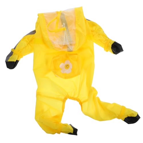 EXHUMKY Hund Regenmantel wasserdichter hundemantel hunderegencape transparenter Regenmantel für Hunde Regenjacke wimperntusche Haustierregenmäntel für Hunde Hundemäntel Polyester-TAFT von EXHUMKY