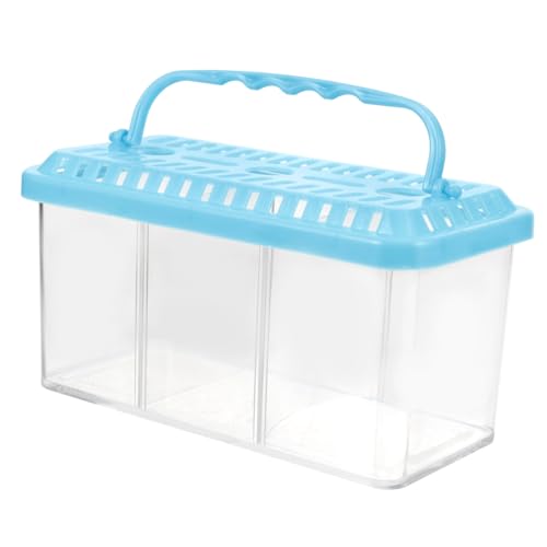 EXHUMKY Kasten DREI Kämpfende Fischkiste Fischfutter Goldfischglas Container Fisch Aquarium Kleine Fischschüsseln Futterspender Transportbehälter Für Fische Filter Plastik von EXHUMKY