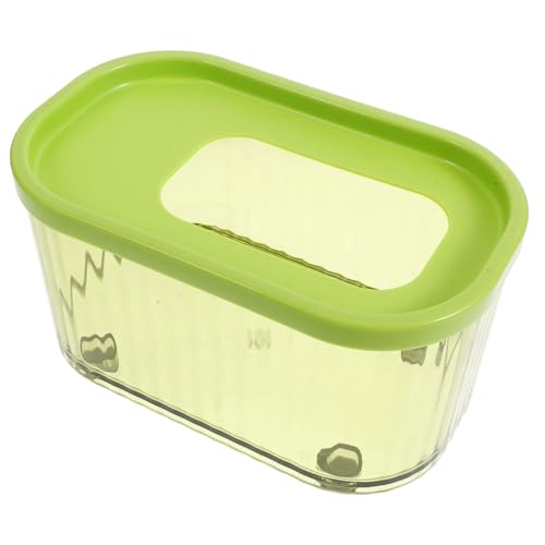 EXHUMKY Kasten Vogelbad Wanne Hamster Flasche Brunnen Bad Träger Vogelzubehör Vogeltränke für Käfig Badezuber für kleine Vögel Papageienbad Papageienzubehör p.s Light Green von EXHUMKY