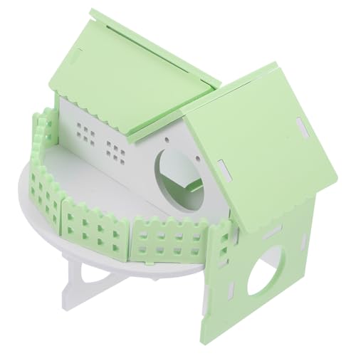 EXHUMKY Meerschweinchen-Labyrinth nager kleintierhaus holzspielzeug Hamster Käfig Dekoration holzspielsachen Wurf Mäuse Verstecke Heu hamsterhaus versteck Haustier schlafhaus PVC von EXHUMKY