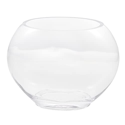 EXHUMKY Mikrolandschaftsflasche Transparentes Glas Sukkulenter Topf Oval Glaglasfischtank von EXHUMKY