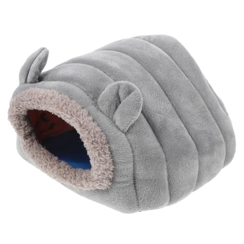 EXHUMKY Mini Hamster Nest klein für Hamsterhaus Käfighamster drinnen Plüsch Haustier Hamster Schlafbett Hamsterbett zu Hause Hamster Unterschlupf Haustier schlafhaus Tierheim Stoff Grau EXHUMKY Mini Hamster Nest klein für Hamsterhaus Käfighamster drinnen Plüsch Haustier Hamster Schlafbett Hamsterbett zu Hause Hamster Unterschlupf Haustier schlafhaus Tierheim Stoff Grau von EXHUMKY