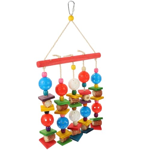 EXHUMKY Pet Bird Plaything Papagei Beißende Spiele Vögel Kauen String Vogel Käfig Anhänger Vogeldekor von EXHUMKY