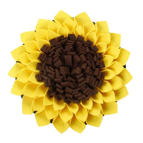 EXHUMKY Pet Puppy Sniffle Mat Kreative Sonnenblume Dog Dining Training Pad Pet Supply von EXHUMKY