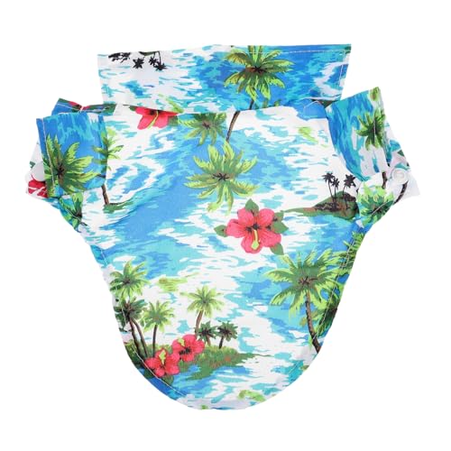 EXHUMKY Sommershirt für Haustiere Hundepuzzle Hundehalsbänder für mittelgroße Hunde Weste hundekleidung hundebekleidung Hawaii-Dekoration hawaiihemd Welpen-T-Shirt entzückendes Hundeshirt von EXHUMKY