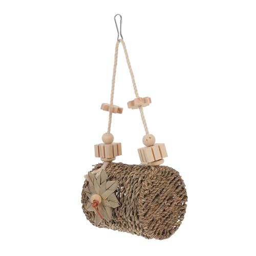 EXHUMKY Vogelnest Vogelspielzeug Holz holzspielzeug Birdcage baumklettern Bird cage Vogel Papagei Kauspielzeug Spielplatz Zubehör für Vogelkäfige zur Vogelsuche hölzern von EXHUMKY