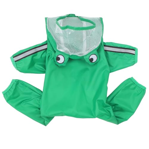 EXHUMKY Wasserdichter Hunderegenmantel Hundekleidung Halloween-Kostüme für Hunde hunderegencape hunderegenjacke Kleider wimperntusche Hundemäntel Kleiner hunderegenmantel mit Kapuze Green von EXHUMKY