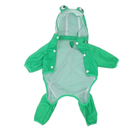 EXHUMKY Wasserdichter Hunderegenmantel hunderegencape hunderegenjacke wasserdichte Hundemäntel Kleiner hundemantel wimperntusche Kleider großer Hunderegenmantel Hundeponcho Polyester Green von EXHUMKY