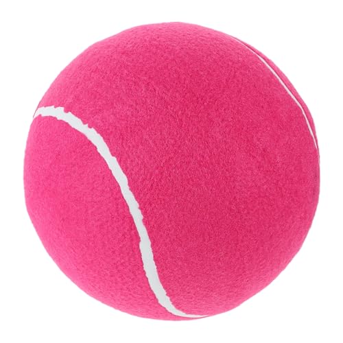 EXHUMKY aufblasbarer Tennisball für interaktives Indoor Haustier Hundeball zum Werfen kaubälle für Hunde große Hundebälle Flanell Rosy von EXHUMKY