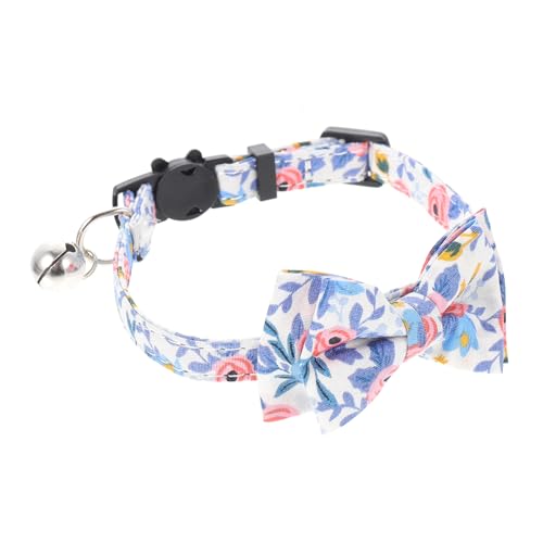 Haustier Katzenhalsband Vogel Katzenhalsband Kätzchen-Glockenhalsband extra klein tierische bescherung Kitten Halsband Kragen mit Blumenmuster Haustierhalsband mit Schleifenknoten EXHUMKY von EXHUMKY