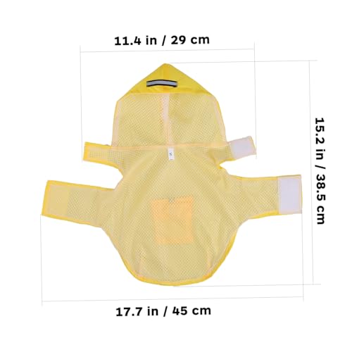 Regenmantel für Haustiere hunderegenmantel hunderegenmäntel Haustier Regenmantel Nassmantel für Hunde Dackel Hundeschuhe Regenjacken für Hunde Regenmantel für Hund Polyester Yellow EXHUMKY von EXHUMKY