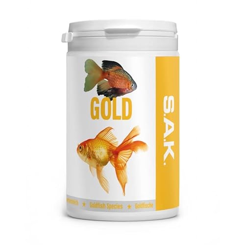 EXOT HOBBY - S.A.K. Gold - extrudiertes Alleinfuttermittel für alle Karpfenfischarten Granulat 400 g (1000 ml) Granulatgröße 2 Körnung 1.00-1.5 mm - Fischgröße 5-7 cm von EXOT HOBBY
