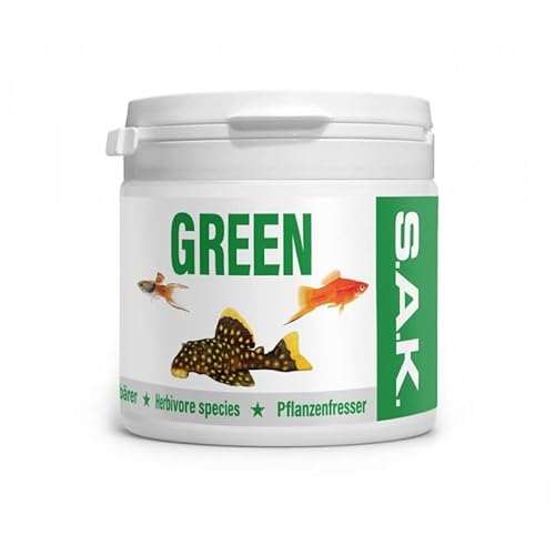 EXOT HOBBY - S.A.K. Green - extrudiertes Alleinfuttermittel für alle Zierfischarten, die einen höheren Anteil an pflanzlichen Komponenten verlangen, wie Welse Tabletten 100 g (150 ml) von EXOT HOBBY