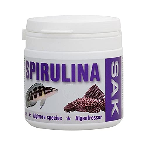 SAK Spirulina Flockenfutter mit 30% Spirulina - Fischfutter - Tropheus L-Welse Diskus und andere Zierfische 150 ml Dose von EXOT HOBBY