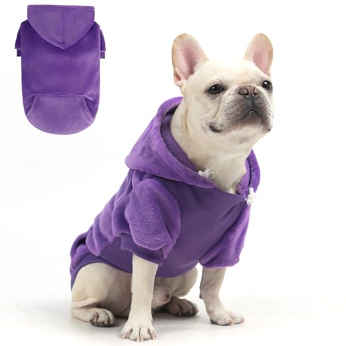 EXPAWLORER Flanell Basic Hunde-Kapuzenpullover – warmer, weicher Hundepullover mit Loch für die Leine und Tasche, Hundekleidung für kaltes Wetter, Wintermantel, Herbst-Sweatshirt für große Hunde, EXPAWLORER Flanell Basic Hunde-Kapuzenpullover – warmer, weicher Hundepullover mit Loch für die Leine und Tasche, Hundekleidung für kaltes Wetter, Wintermantel, Herbst-Sweatshirt für große Hunde, von EXPAWLORER