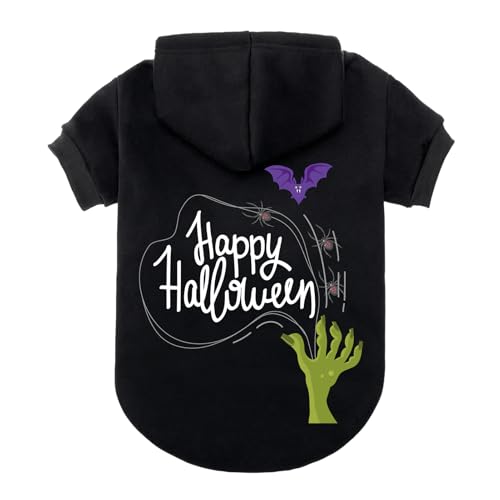 EXPAWLORER Hunde-Kapuzenpullover, weicher und warmer Hundepullover, Haustierkleidung, Herbst-Wintermantel, Sweatshirt mit Halloween-Motiv, für Welpen, Katzen, kleine, mittelgroße und große Hunde EXPAWLORER Hunde-Kapuzenpullover, weicher und warmer Hundepullover, Haustierkleidung, Herbst-Wintermantel, Sweatshirt mit Halloween-Motiv, für Welpen, Katzen, kleine, mittelgroße und große Hunde von EXPAWLORER