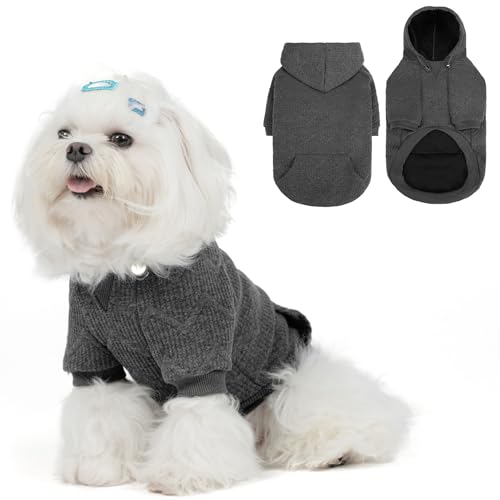 EXPAWLORER Hunde-Kapuzenpullover für kleine, mittelgroße und große Hunde, weicher und warmer Hunde-Kapuzenpullover mit Loch für die Leine und Tasche, Winter, Herbst, kaltes Wetter, warme EXPAWLORER Hunde-Kapuzenpullover für kleine, mittelgroße und große Hunde, weicher und warmer Hunde-Kapuzenpullover mit Loch für die Leine und Tasche, Winter, Herbst, kaltes Wetter, warme von EXPAWLORER
