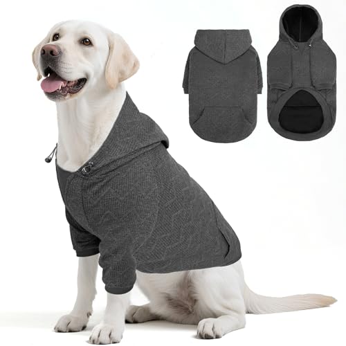 EXPAWLORER Hunde-Kapuzenpullover für kleine, mittelgroße und große Hunde, weicher und warmer Hunde-Kapuzenpullover mit Loch für die Leine und Tasche, Winter, Herbst, kaltes Wetter, warme EXPAWLORER Hunde-Kapuzenpullover für kleine, mittelgroße und große Hunde, weicher und warmer Hunde-Kapuzenpullover mit Loch für die Leine und Tasche, Winter, Herbst, kaltes Wetter, warme von EXPAWLORER