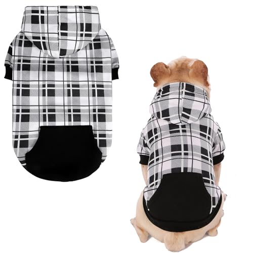 EXPAWLORER Hunde-Kapuzenpullover mit Karomuster, britischer Stil, warmer Hundepullover mit Loch für die Leine, Pitbull-Kleidung, Wintermantel für alle Rassen, Welpen, Mädchen, Jungen, Katzen EXPAWLORER Hunde-Kapuzenpullover mit Karomuster, britischer Stil, warmer Hundepullover mit Loch für die Leine, Pitbull-Kleidung, Wintermantel für alle Rassen, Welpen, Mädchen, Jungen, Katzen von EXPAWLORER