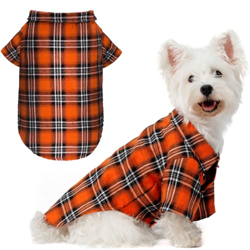 EXPAWLORER Hunde-Shirt, Herbstkleidung, atmungsaktiv, Polo-T-Shirts, Hundekostüm mit Karomuster, Haustier-Outfit für kleine, mittelgroße und große Hunde, Welpen, Jungen und Mädchen EXPAWLORER Hunde-Shirt, Herbstkleidung, atmungsaktiv, Polo-T-Shirts, Hundekostüm mit Karomuster, Haustier-Outfit für kleine, mittelgroße und große Hunde, Welpen, Jungen und Mädchen von EXPAWLORER