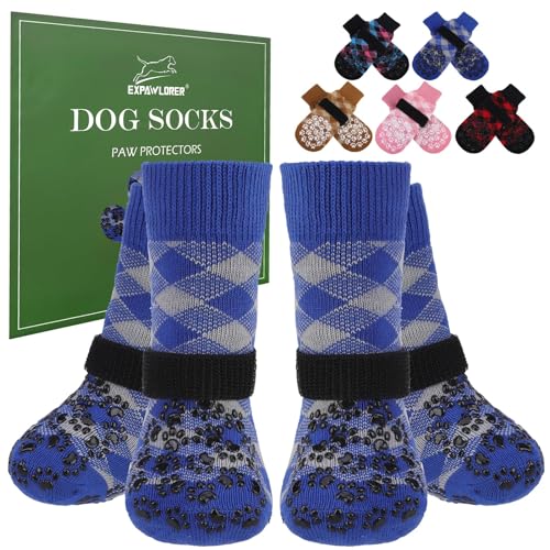 EXPAWLORER Hundesocken für heißen Bürgersteig gegen Lecken der Pfoten, rutschfeste Hundeschuhe, griffige Schuhe für Hartholzböden, Stiefel und Pfotenschutz für kleine, mittelgroße und große Senioren EXPAWLORER Hundesocken für heißen Bürgersteig gegen Lecken der Pfoten, rutschfeste Hundeschuhe, griffige Schuhe für Hartholzböden, Stiefel und Pfotenschutz für kleine, mittelgroße und große Senioren von EXPAWLORER