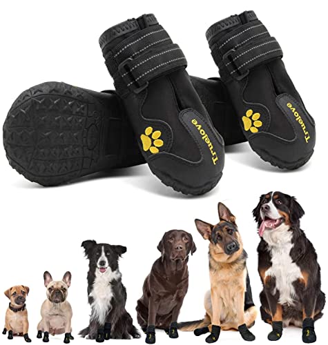 EXPAWLORER rutschfeste Hundeschuhe – wasserdichte und schmutzabweisende Hundestiefel mit reflektierenden Riemen für Outdoor-Aktivitäten, Pfotenschutz für verletzte Pfoten oder heißes Wetter oder von EXPAWLORER