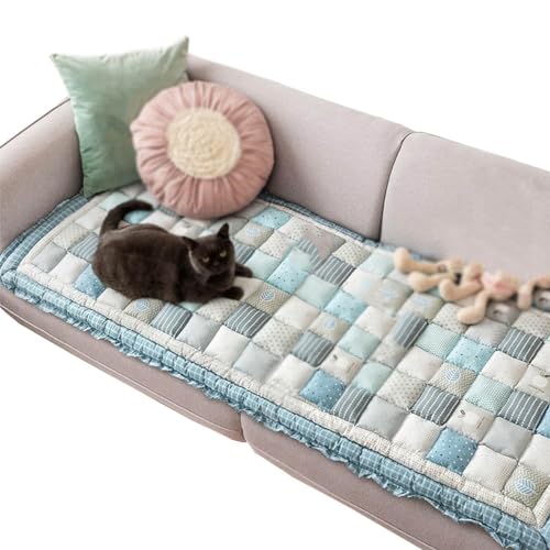 EYESLA Funny Pet Mat Bed Couch Cover, 2024 New Chic Cotton Protective Floor Cover Large Size (Color : Light Blue, Size : 19.68x19.68 inch) von EYESLA