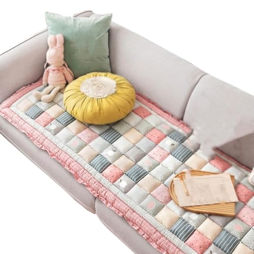 EYESLA Funny Pet Mat Bed Couch Cover, 2024 New Chic Cotton Protective Floor Cover Large Size (Color : Light Pink, Size : 23.62x62.99 inch) von EYESLA