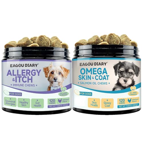 Omega-3-Kausnacks für Haut und Fell von Hunden + Kausnacks bei Allergien von Eagou Diary