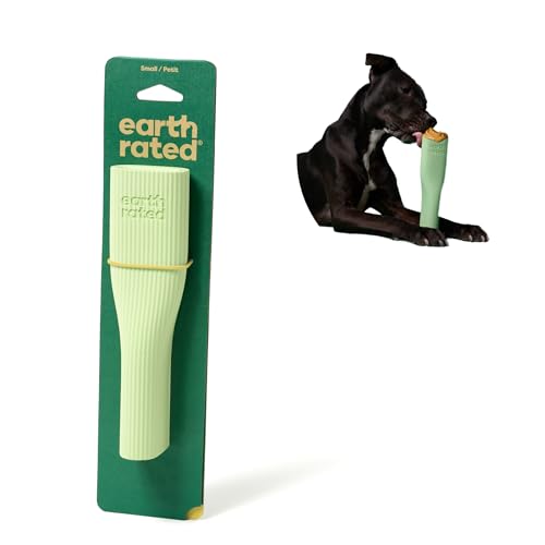 Earth Rated Kauspielzeug, bereicherndes Spielzeug für ausgewachsene Hunde und Welpen, geeignet für Spülmaschine und Gefrierfach, aus Naturgummi, groß, grün von Earth Rated