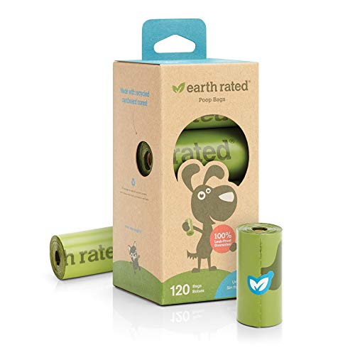 Earth Rated Hundekotbeutel, Garantiert Auslaufsichere und Extra Dicke Nachfüllrollen für Hunde, Duftfrei, 120 Stück von Earth Rated