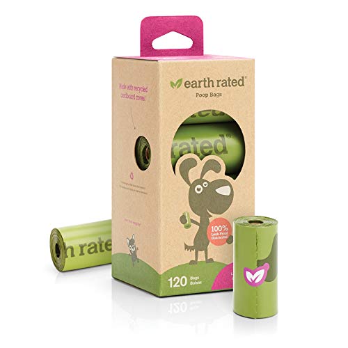 Earth Rated Hundekotbeutel, Garantiert Auslaufsichere und Extra Dicke Nachfüllrollen für Hunde, Lavendelduft, 120 Stück von Earth Rated