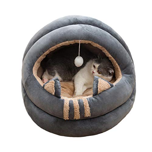 Earthily Katzenhöhle Katzenbett Tierbett - Katzen Bett Katzenzelt Katzenkorb,Weicher Und Bequemer Atmungsaktiv Schlafplatz,Katzenbettchen Zum Schlafen 35cm 40cm 50cm von Earthily