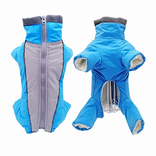 Oligeixx Jungen/Mädchen Hund Overalls Winter Warme wasserdichte Hunde Daunenjacke Reflektierender Overall für kleine Hunde Haustierkleidung Schneeanzug mit Reißverschluss von East-hai-buy