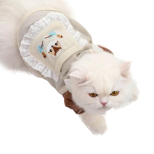 Eastuy Hundekleid, Katzen-Shirts für Katzen, Kleines Hundemädchenkleid, Rock mit Obst- und Eichhörnchenmuster, Haustier-Kleid-Shirt, süßes Sommerkleid, bedruckte Prinzessinnen-Kleidung, Sommerkleidung von Eastuy