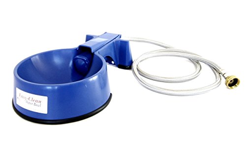 Easy-Clean Water Bowl Leicht zu reinigender Wassernapf mit 1,5 m langem Edelstahlschlauch, 900 ml, Blau von Easy-Clean