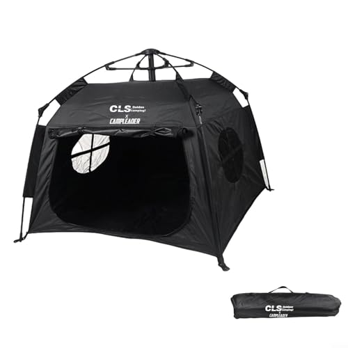 Haustierzelt, vollautomatisches faltbares Katzen- und Hundezelt, tragbares Campingzelt, 200D-Oxford-Tuch, interner 100 x 100 x 75 cm, großer Platz (schwarz) von EasyByMall